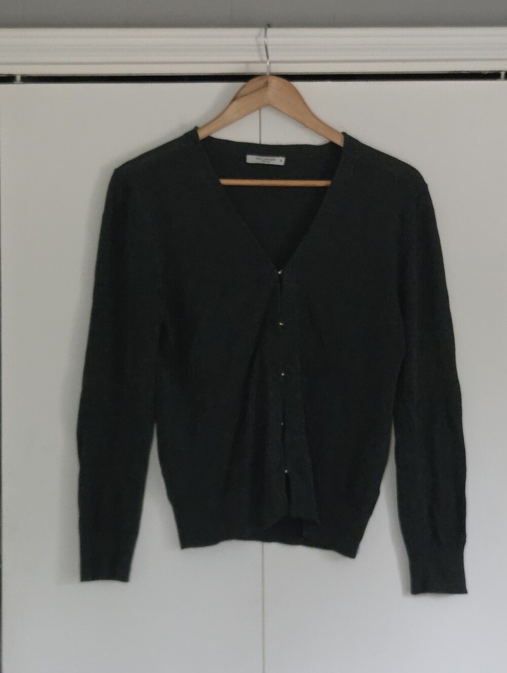 MM Lafleur Dark Green V-Neck Button Cardigan Sweater